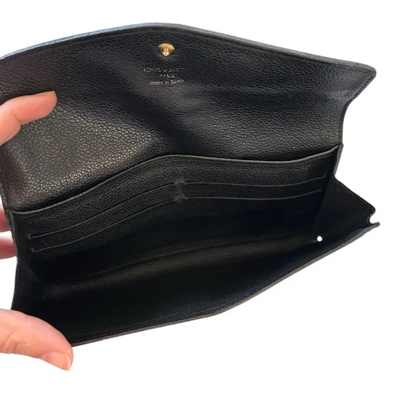 Louis Vuitton Black Monogram Empreinte Envelope Wallet – Noir EUC - Picture 5 of 11